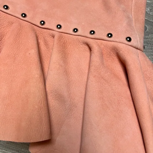 Understated Leather Studded Skirt- XS